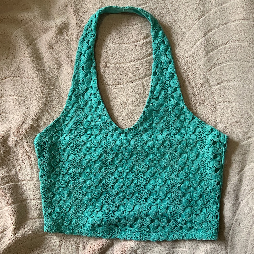 Teal Halter Top
